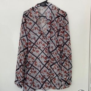 Sheer Stained Glass Button Down